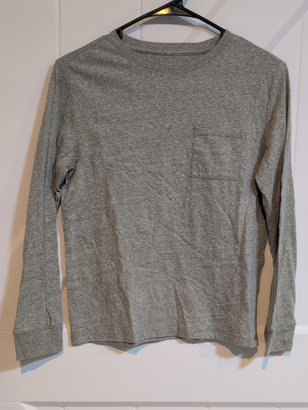 Kids Long-Sleeve Pocket Tee - Greenish-Gray